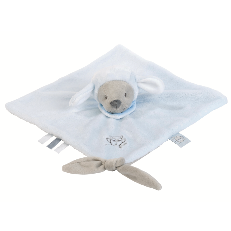  sam & toby baby comforter sheep blue grey 